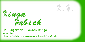 kinga habich business card